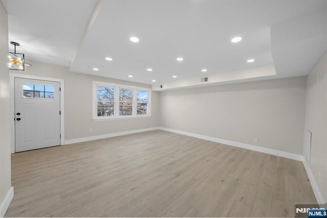 foyer featuring light wood-type flooring