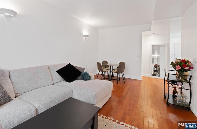 living room featuring hardwood / wood-style floors