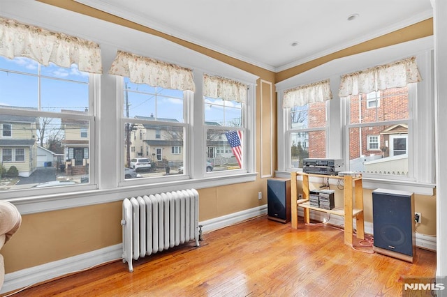 interior space with radiator heating unit