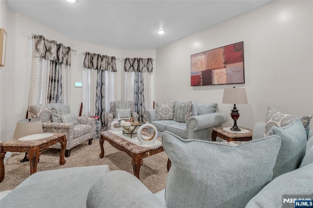 view of carpeted living room