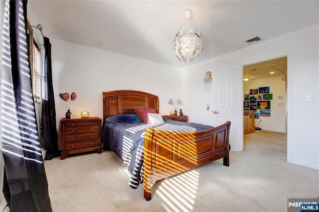 view of carpeted bedroom