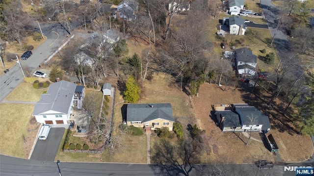 aerial view featuring a residential view