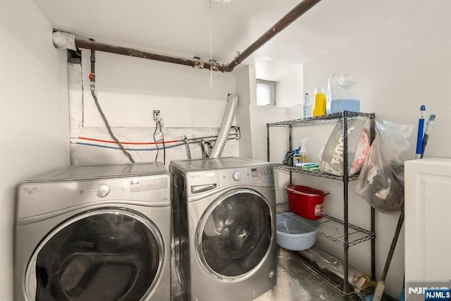 washroom featuring separate washer and dryer