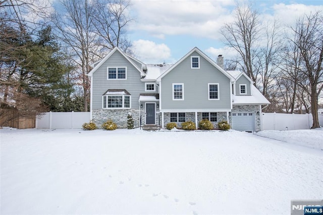 view of front of home featuring a garage