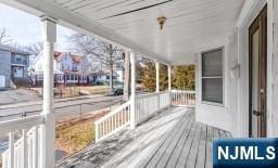 deck featuring a porch