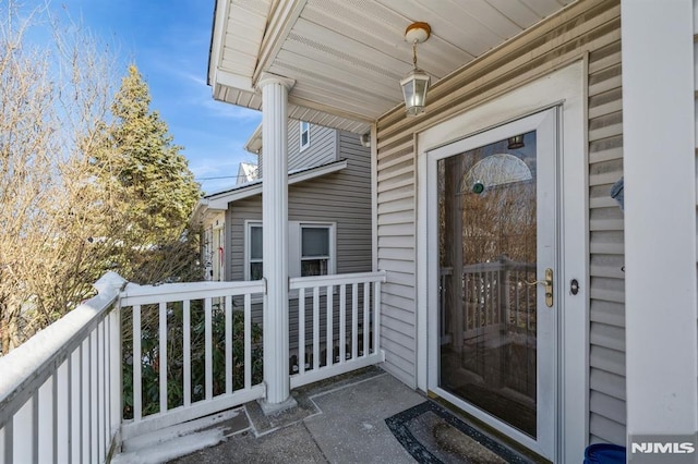 view of doorway to property