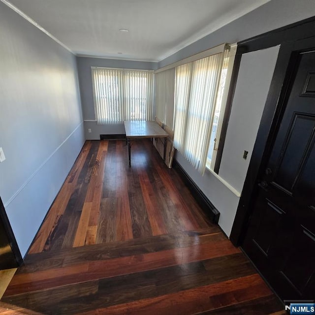 dining room with dark hardwood / wood-style floors