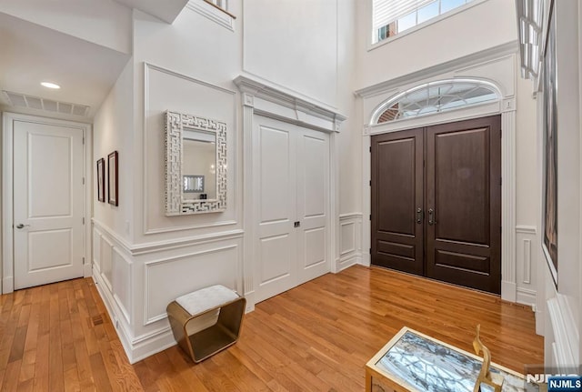 entryway featuring light hardwood / wood-style flooring