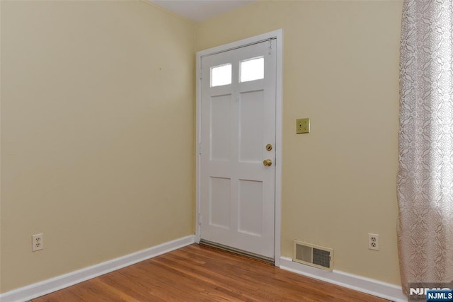 entryway featuring hardwood / wood-style flooring