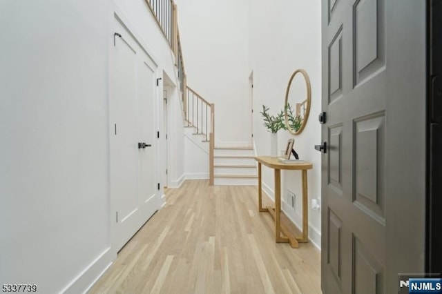 entryway featuring light hardwood / wood-style floors