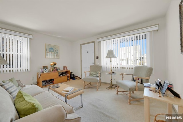 view of carpeted living room