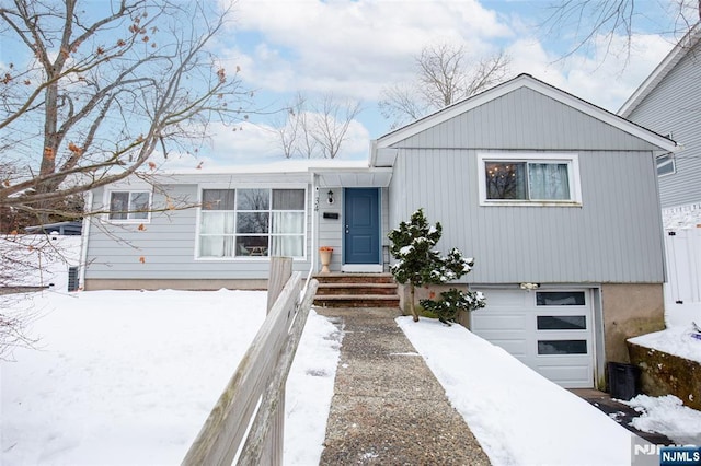 view of front of home featuring a garage