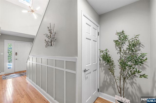 interior space with hardwood / wood-style floors