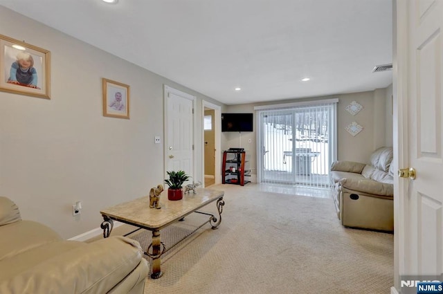 view of carpeted living room