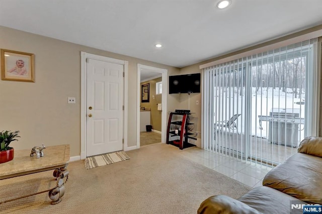 view of carpeted living room