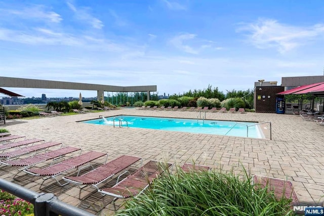 view of pool with a patio area