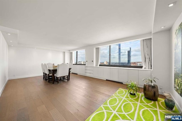 dining room featuring light hardwood / wood-style floors