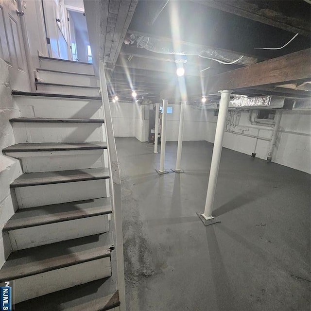 view of basement