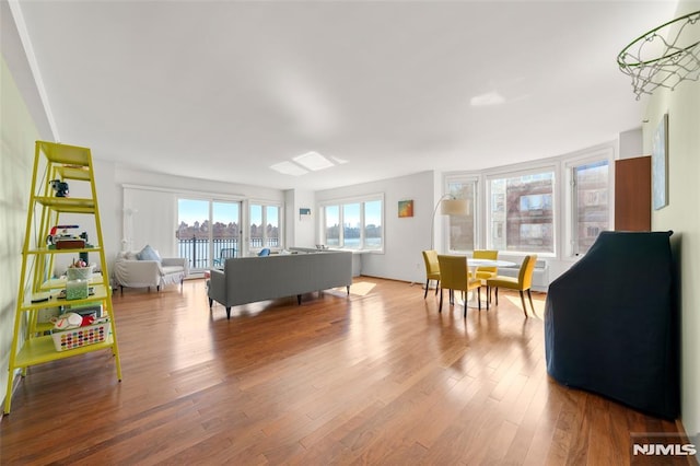 living room featuring wood finished floors