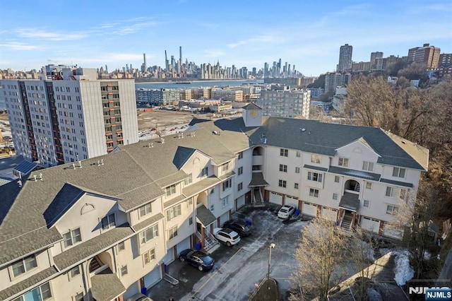 aerial view featuring a view of city