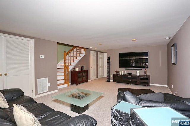 view of carpeted living room