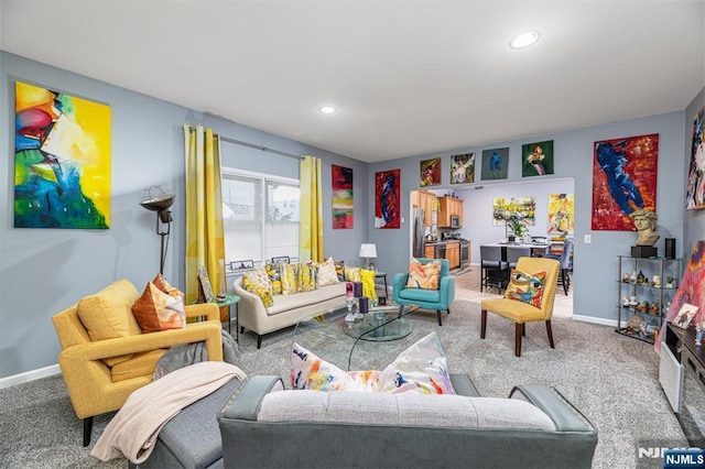 view of carpeted living room