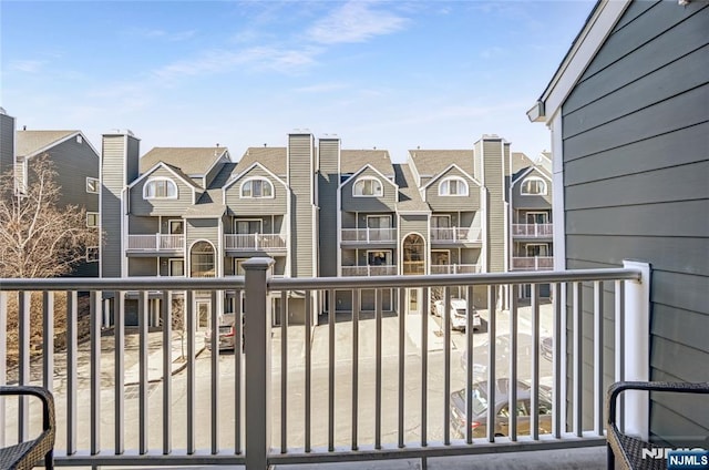 balcony featuring a residential view