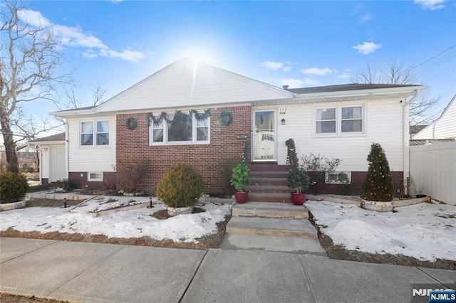 view of front of home