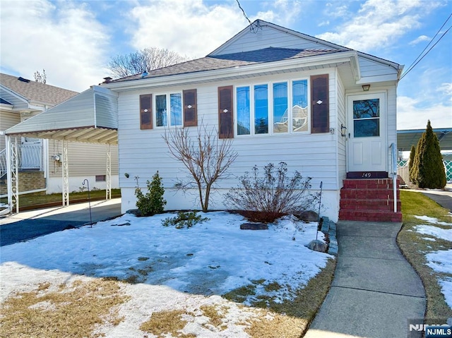 view of bungalow-style house