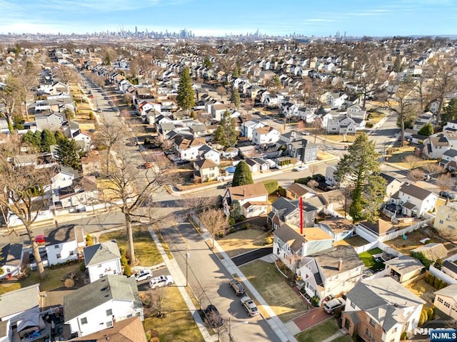 aerial view featuring a residential view