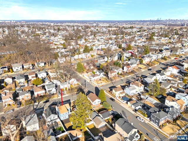 bird's eye view with a residential view