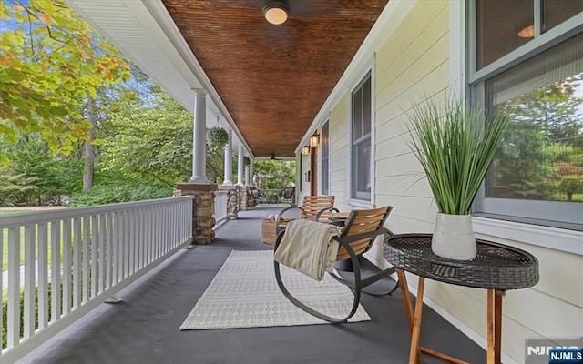 view of patio / terrace with a porch