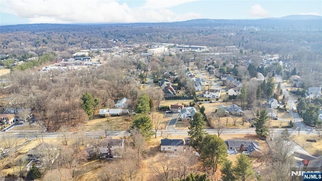 aerial view with a forest view