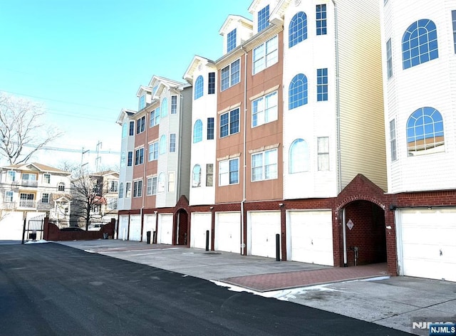 view of building exterior with a garage