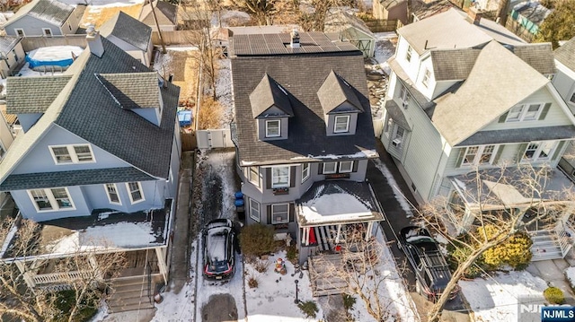 bird's eye view featuring a residential view