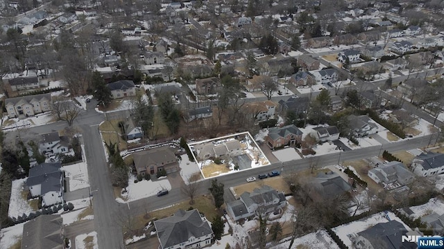 aerial view with a residential view