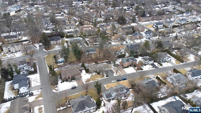 bird's eye view with a residential view