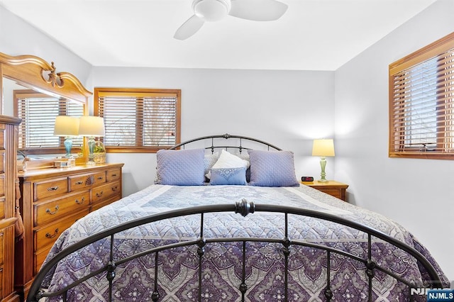 bedroom with a ceiling fan