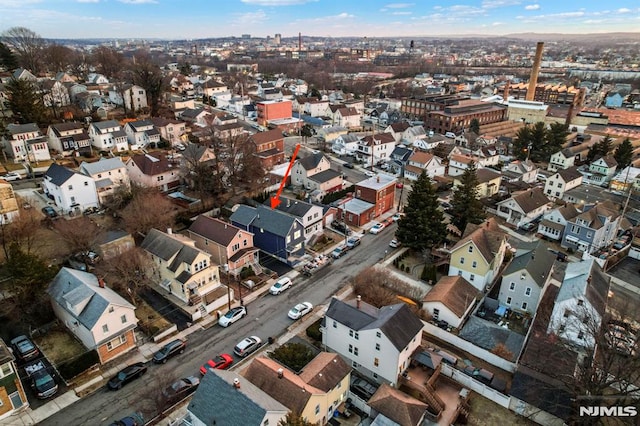 bird's eye view with a residential view