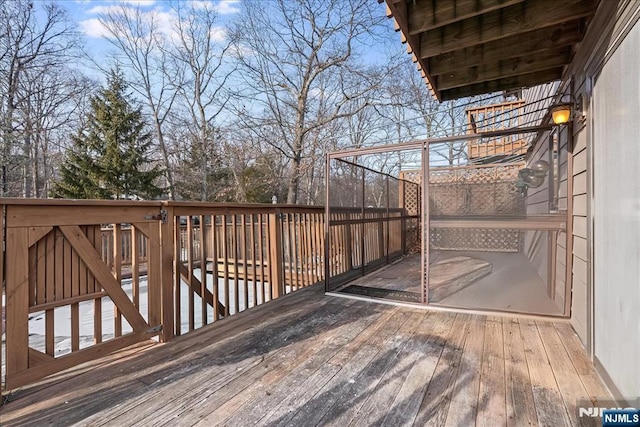 view of wooden deck