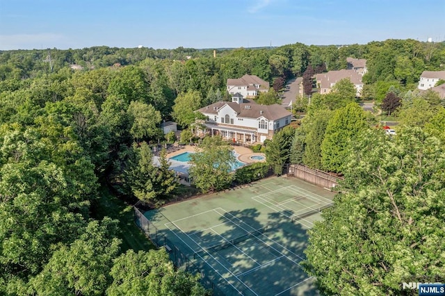 aerial view with a view of trees