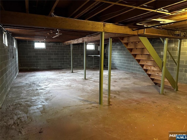 view of basement