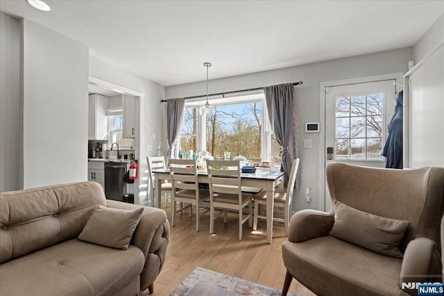 interior space with light wood-style floors