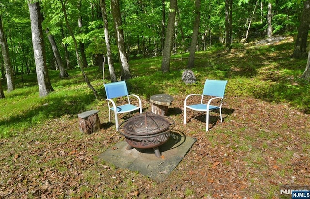 30 Brookvale Rd, Kinnelon Borough, NJ 07405 - view of yard with a fire pit
