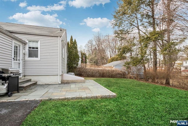 view of yard featuring a patio