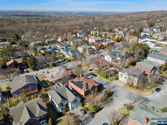 aerial view featuring a residential view