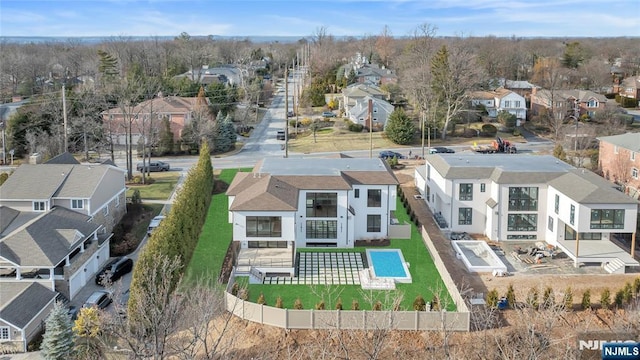 drone / aerial view featuring a residential view