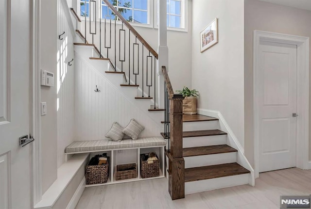 interior space featuring baseboards