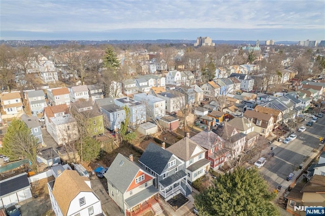 aerial view featuring a residential view