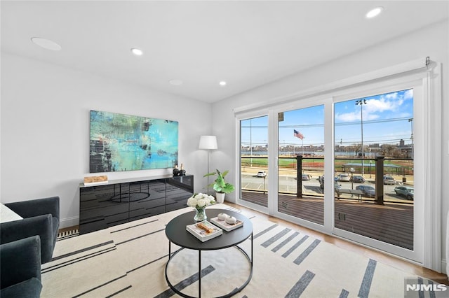 1110 River Rd Unit 102, Edgewater, NJ 07020 - living room featuring recessed lighting